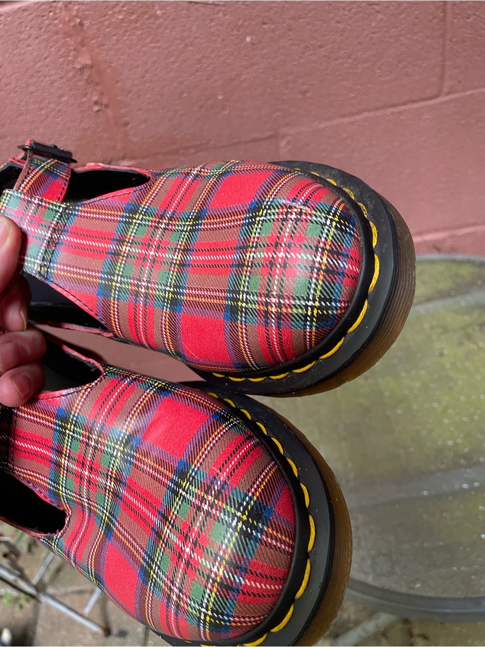 Dr Martens Sofia Plaid Mary Jane Shoes Size 10 - Picture 5 of 15